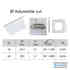 Downlight Led KUB, 18W, LUMILED CHIP, CCT ajustável, 3000-4000-6000K