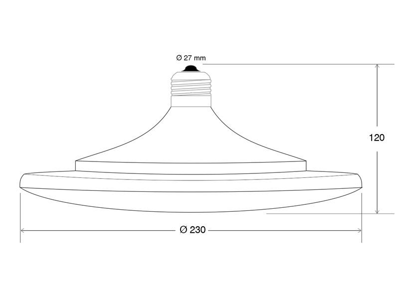 Bombilla LED E27 UFO 50W, SMD5730 - Ledbox