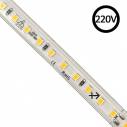 Fita LED 220V SMD2835, 120Led/m, Triac regulável, corte de 10cm, bobine de 50 metros, Blanco calido, Regulable