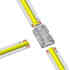 Conector transparente 9 em 1 para união de tiras LED COB + SMD - 8mm