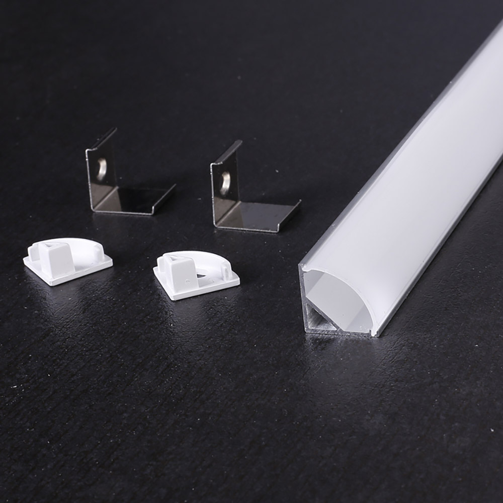 KIT - Perfil aluminio KORK-mini para tiras LED, 2 metros - LEDBOX