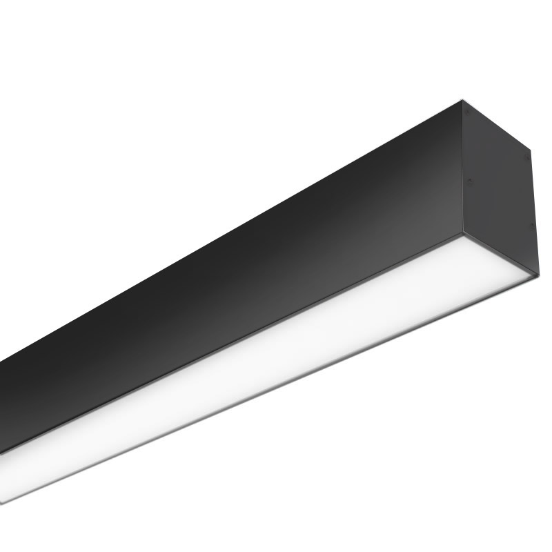 Perfil aluminio PHANTER S2 para tiras LED, 2 metros, negro - LEDB