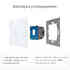 Interruptor / Conmutador táctil + WiFi KOOB frontal cristal blanco