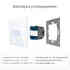 Interruptor táctil con regulador TRIAC Dimmer + WiFi KOOB frontal cristal blanco