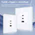 Cargador inteligente 65W, USB tipo A + 2x tipo C,  KOOB frontal cristal blanco