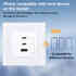 Cargador inteligente 65W, USB tipo A + 2x tipo C,  KOOB frontal cristal blanco