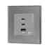 Cargador inteligente 65W, USB tipo A + 2x tipo C,  KOOB frontal cristal gris