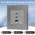 Cargador inteligente 65W, USB tipo A + 2x tipo C,  KOOB frontal cristal gris