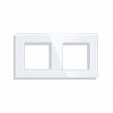 Frontal socket cristal blanco KOOB, 2 Módulos