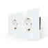 Frontal socket cristal blanco KOOB, 2 Módulos