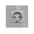 Frontal socket cristal gris KOOB, 1 Módulo