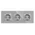 Frontal socket cristal gris KOOB, 3 Módulos