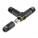 Conector T IP68, 165*100mm, Ø30mm, 3 cables 0.5-2.5mm2, 16A, conectores rápidos